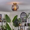 Ripoll Lampa Sufitowa - Szkło 25 cm złoty, czarny, 1-punktowy