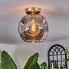 Ripoll Lampa Sufitowa - Szkło 25 cm złoty, czarny, 1-punktowy