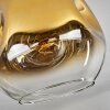 Ripoll Lampa Sufitowa - Szkło 25 cm Złoty, Czarny, 1-punktowy