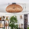 Bauro Lampa Sufitowa 50 cm Czarny, 2-punktowe