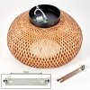 Bauro Lampa Sufitowa 30 cm Czarny, 1-punktowy