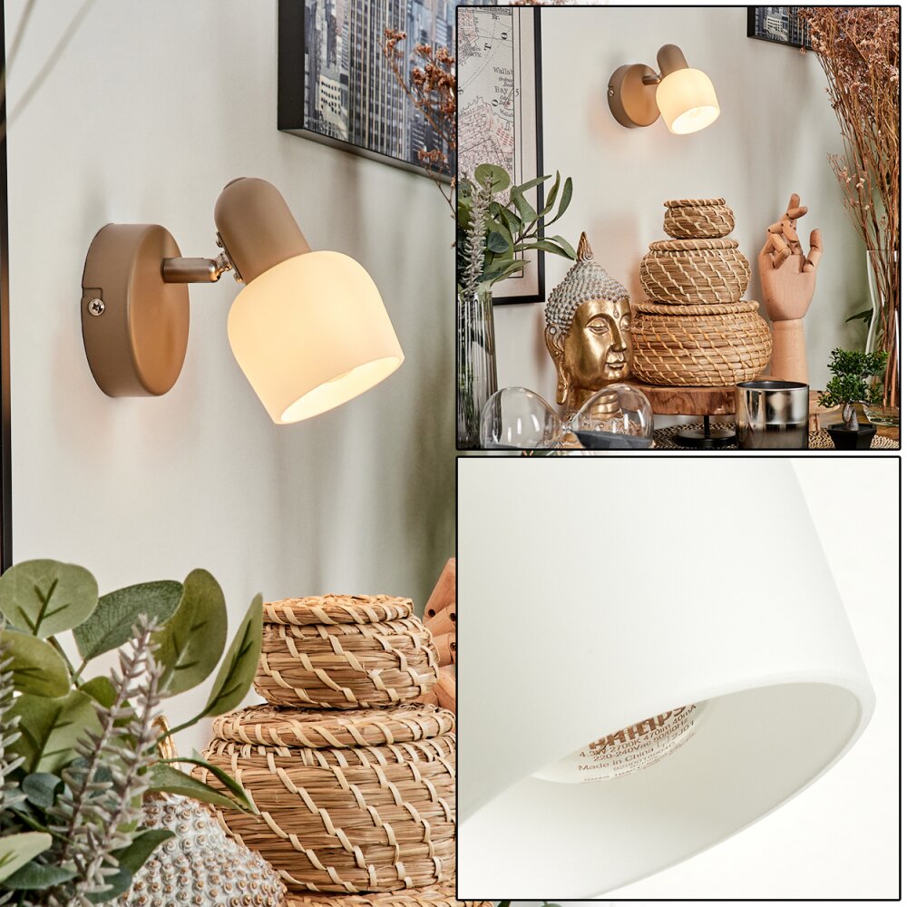 Sivol Lampa ścienna Beżowy, Kolory piaskowe, 1-punktowy main product photo