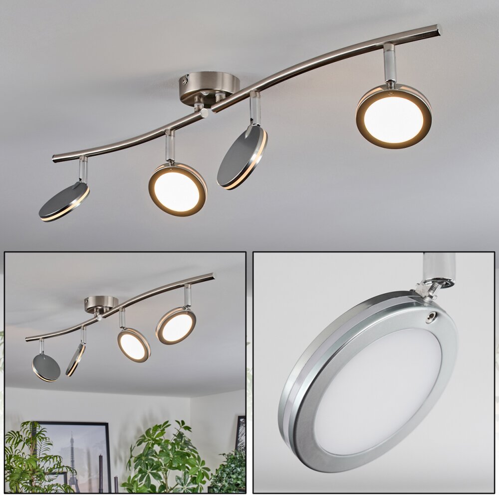 Sarnadinha Lampa sufitowa LED Nikiel matowy, 4-punktowe main product photo