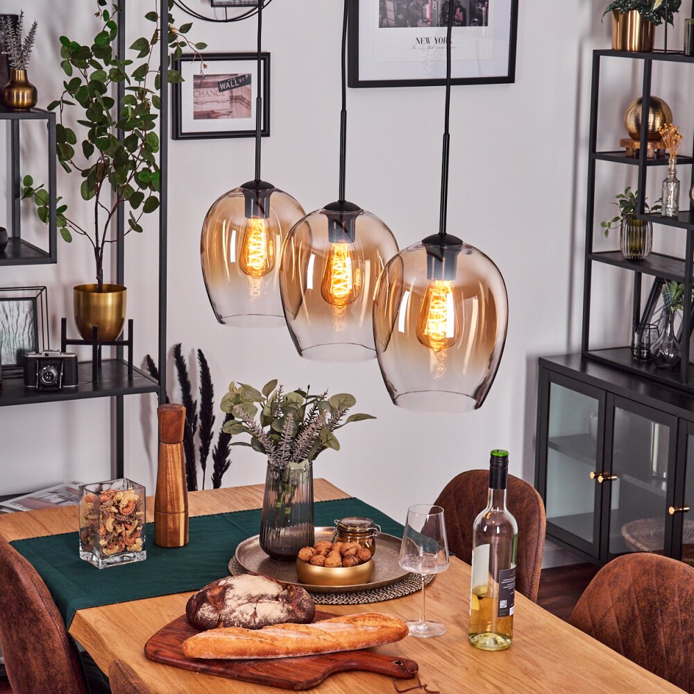 Vevino Lampa wisząca W kolorze bursztynu, Przezroczysty, 3-punktowe main product photo