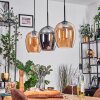Vevino lampa wisząca bursztynowy, chrom, 3-punktowe