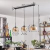 Ripoll Lampa wisząca W kolorze bursztynu, Przezroczysty, 3-punktowe