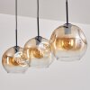 Ripoll Lampa wisząca W kolorze bursztynu, Przezroczysty, 3-punktowe