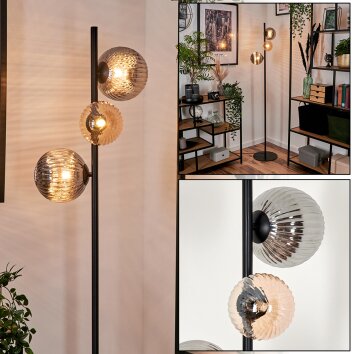 Remaisnil lampa stojąca bursztynowy, przydymiony, 3-punktowe