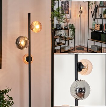 Remaisnil lampa stojąca bursztynowy, przydymiony, 3-punktowe