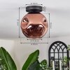 Ripoll lampa sufitowa miedziany, 1-punktowy
