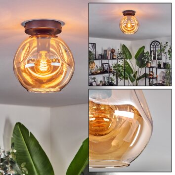Ripoll lampa sufitowa bursztynowy, 1-punktowy