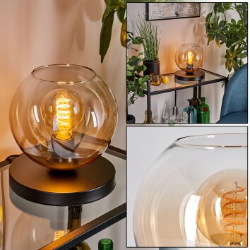 Apedo Lampa stołowa W kolorze bursztynu, Przezroczysty, 1-punktowy Apedo Lampa stołowa W kolorze bursztynu, Przezroczysty, 1-punktowy