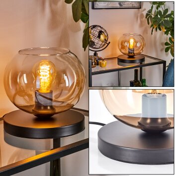 Apedo Lampa stołowa W kolorze bursztynu, Przezroczysty, 1-punktowy Apedo Lampa stołowa W kolorze bursztynu, Przezroczysty, 1-punktowy