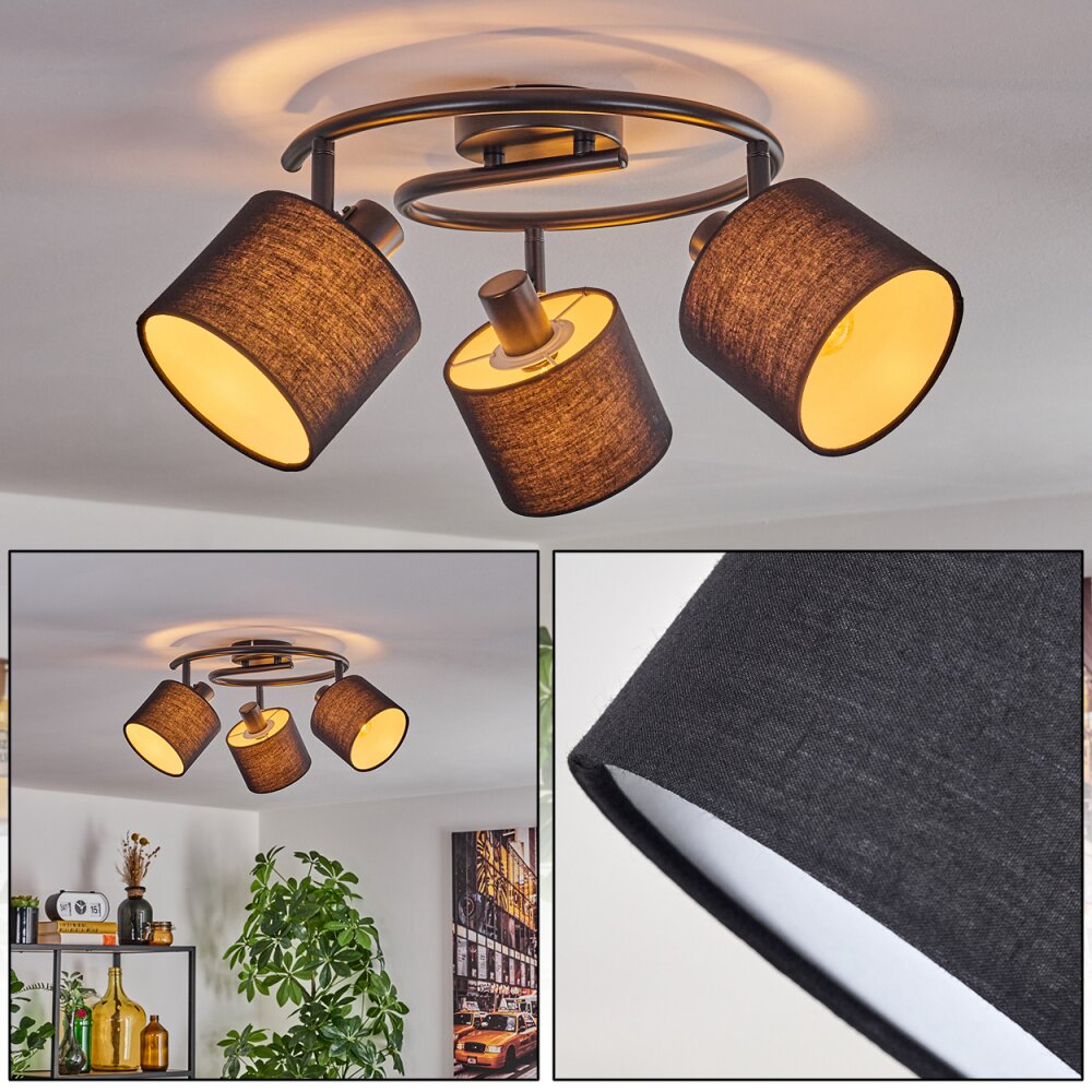 Bassagoda Lampa sufitowa Czarny, 3-punktowe main product photo