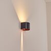 Tamarin zewnętrzny kinkiet, lampa up & down, kinkiet LED miedziany, czarny, 1-punktowy