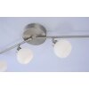 Leuchten Direkt LOLA-LOTTA Lampa Sufitowa LED Kolor stali nierdzewnej, 4-punktowe, Zdalne sterowanie, Zmieniacz kolorów