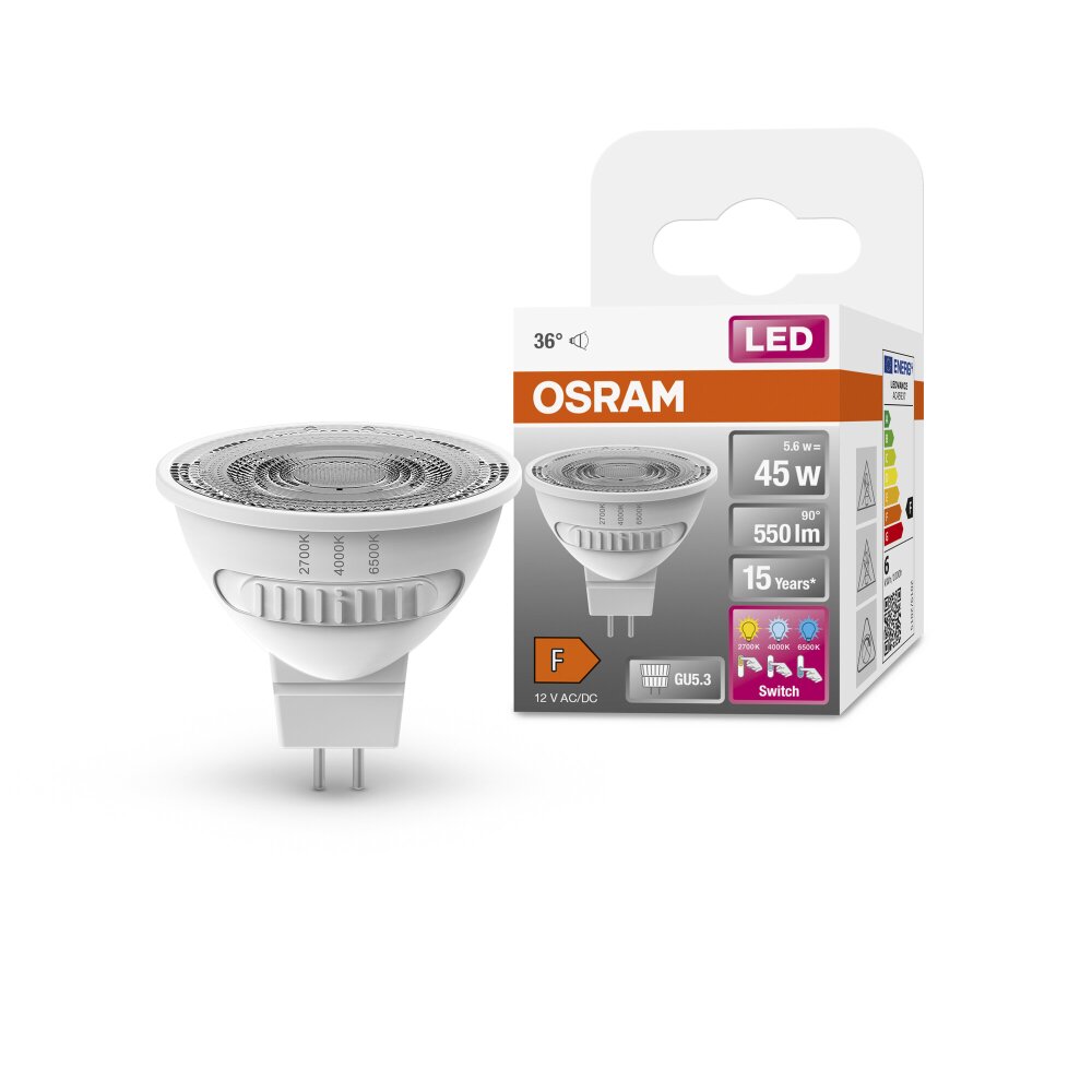 Oświetlenie Osram LED 5.6 Watt ciepły biały 550 Lumen main product photo