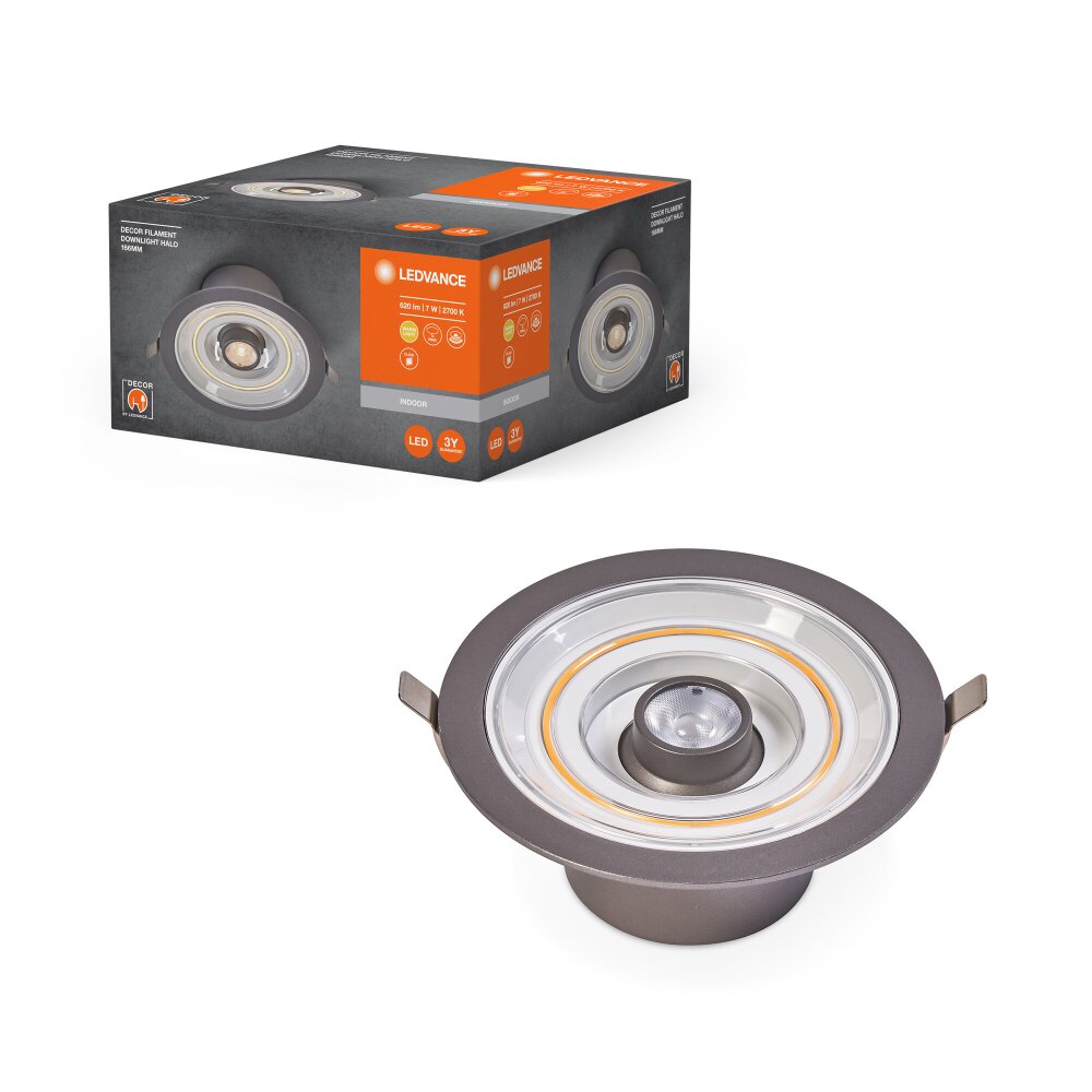 Oświetlenie Ledvance Filament Downlight LED Aluminium, 1-punktowy main product photo