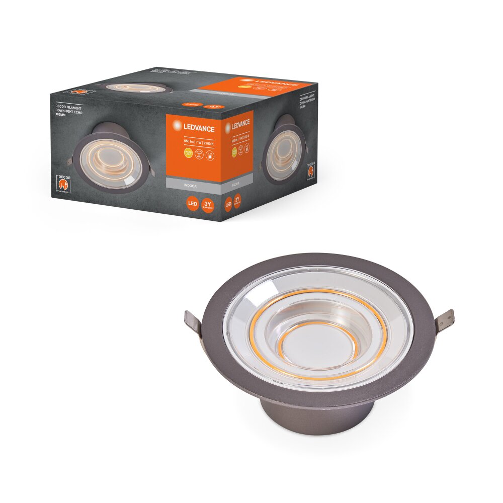 Oświetlenie Ledvance Filament Downlight LED Aluminium, 1-punktowy main product photo