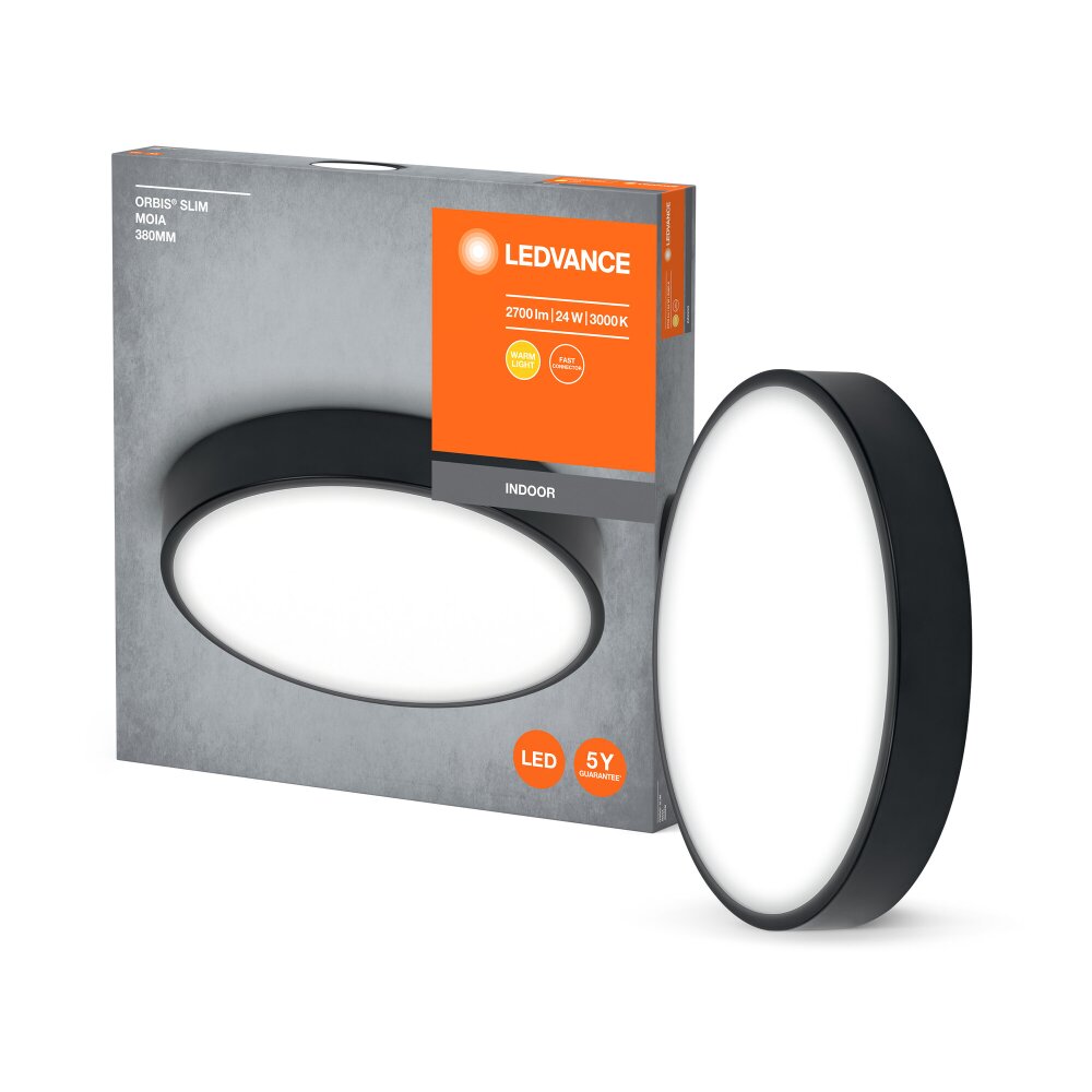 Oświetlenie Ledvance Orbis Lampa sufitowa LED Czarny, 1-punktowy main product photo
