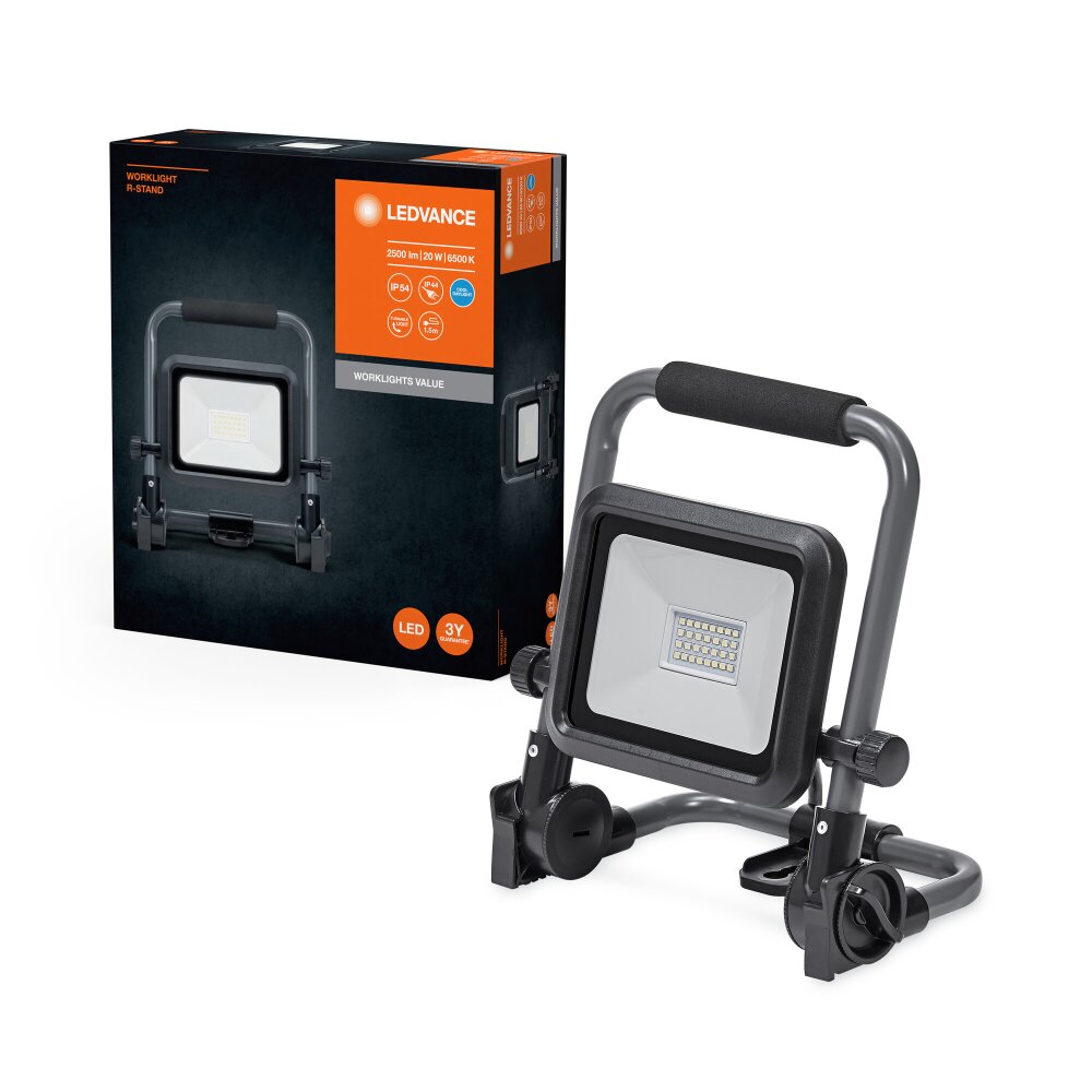 Oświetlenie Ledvance Worklight Reflektor ze statywem, z podstawką LED Szary, Czarny, 1-punktowy main product photo