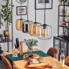 Lauden Lampa wisząca W kolorze bursztynu, Chrom, Przezroczysty, 4-punktowe