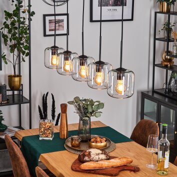 Lauden Lampa wisząca Czarny, 5-punktowe