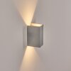 Hoods zewnętrzny kinkiet, lampa up & down, kinkiet LED srebrny, 1-punktowy