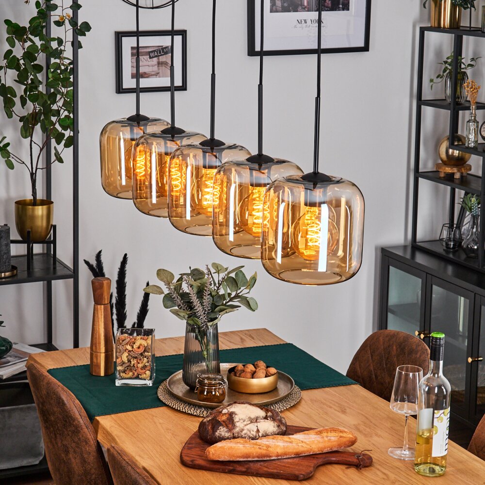 Lauden Lampa wisząca W kolorze bursztynu, 5-punktowe main product photo