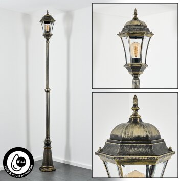 Etoe kandelabr, słupek ogrodowy złoty, czarny, 1-punktowy