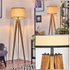Chellas lampa stojąca, lampka do czytania kolory naturalne, czarny, 1-punktowy