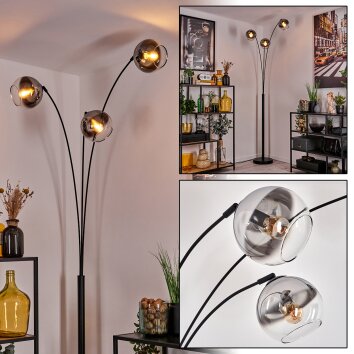 Koyoto Lampa stojąca Czarny, 3-punktowe