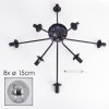 Gastor Lampa sufitowa 87 cm Czarny, 8-punktowe