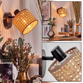 Barcos kinkiet czarny, 1-punktowy