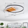Pompu lampa sufitowa LED kolory naturalne, czarny, 1-punktowy