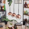 Koyoto lampa wisząca przezroczysty, miedziany, 3-punktowe