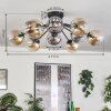 Gastor lampa sufitowa 91 cm bursztynowy, przezroczysty, przydymiony, 12-punktowe