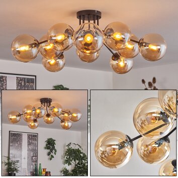 Gastor lampa sufitowa 83 cm bursztynowy, 10-punktowe