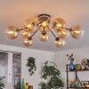 Gastor Lampa sufitowa 83 cm W kolorze bursztynu, Przezroczysty, 10-punktowe