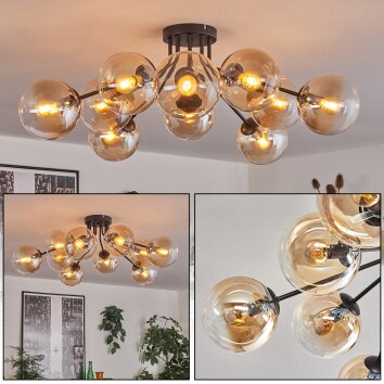 Gastor lampa sufitowa 83 cm bursztynowy, przezroczysty, 10-punktowe