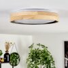 Melstad lampa sufitowa LED kolory naturalne, czarny, biały, 1-punktowy