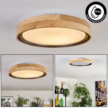 Melstad lampa sufitowa LED kolory naturalne, czarny, biały, 1-punktowy