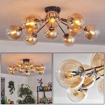 Gastor lampa sufitowa bursztynowy, przezroczysty, 12-punktowe