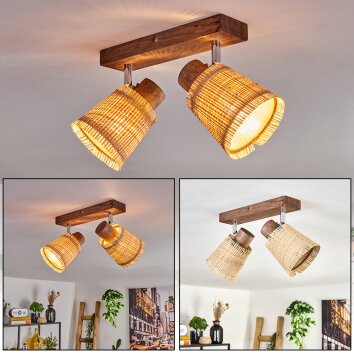 Lindberg lampa sufitowa chrom, kolory naturalne, 2-punktowe