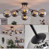 Gastor Lampa sufitowa Chrom, Przydymiony, 6-punktowe