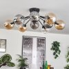 Gastor lampa sufitowa 91 cm bursztynowy, przezroczysty, przydymiony, 12-punktowe