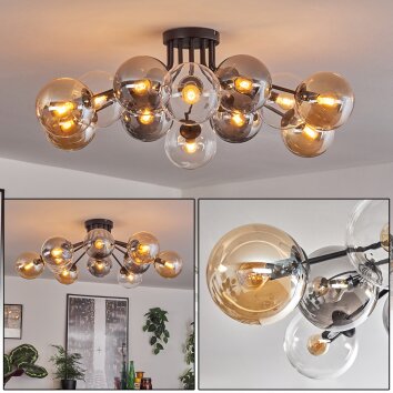 Gastor lampa sufitowa 91 cm bursztynowy, przezroczysty, przydymiony, 12-punktowe