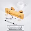 Miguas lampa sufitowa kolory naturalne, czarny, 2-punktowe