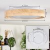 Tabernas lampa sufitowa LED kolory naturalne, biały, 1-punktowy, Zdalne sterowanie