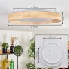Tabernas lampa sufitowa LED kolory naturalne, biały, 1-punktowy, Zdalne sterowanie